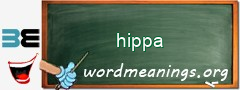 WordMeaning blackboard for hippa